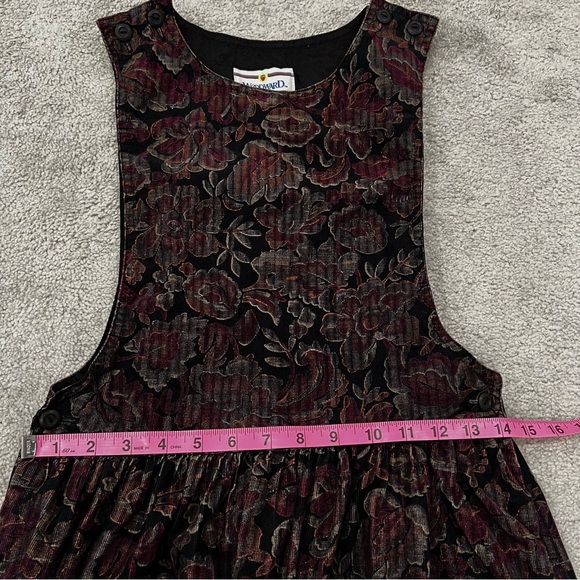 Woodward Vintage Black Floral Tapestry Sleeveless Dress Women’s Sz 6 - Picture 10 of 10